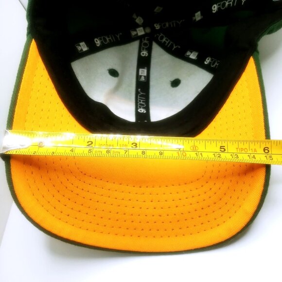 New Era Men Football Hat Green Bay Packers NFL 9Forty Strap Back Adjustable Cap - Picture 12 of 15